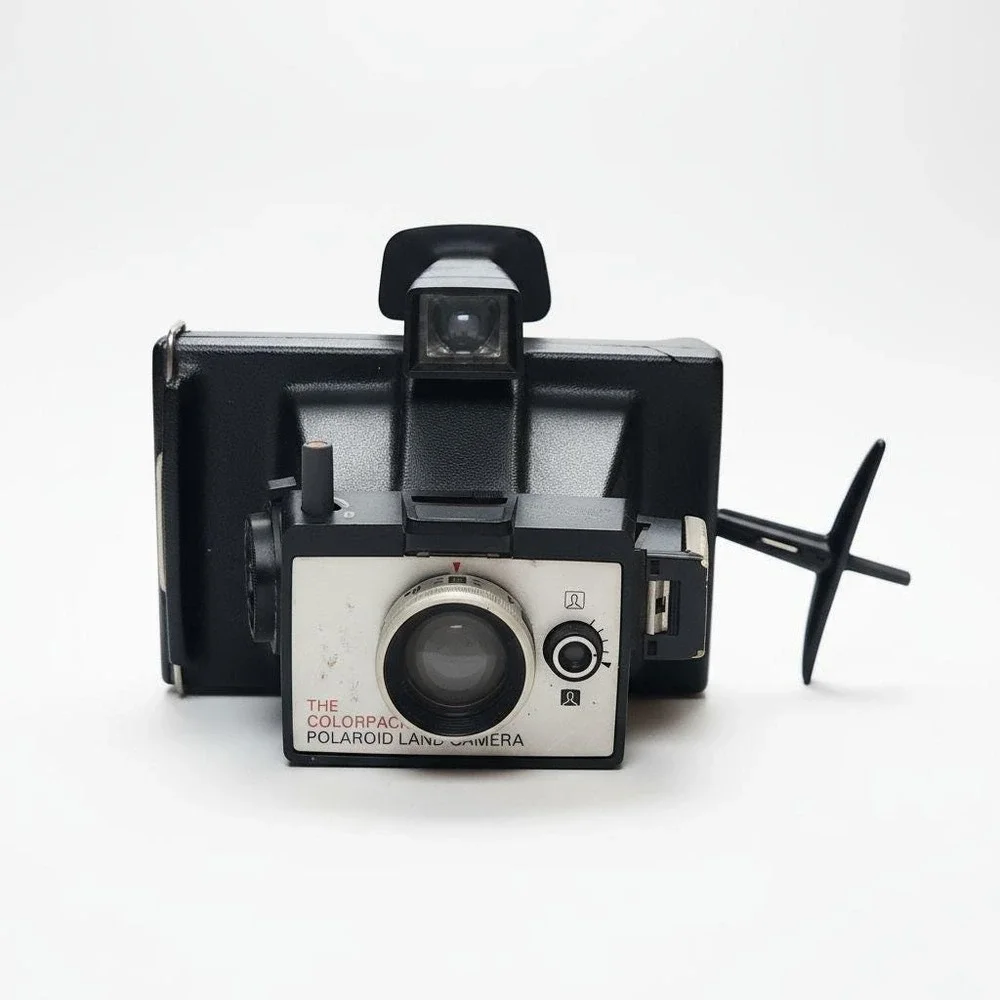 Vintage Polaroid Colorpack Land Camera Black Silver Instant Film - Not Tested